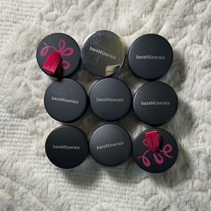 Bare Minerals Eyeshadow Singles - Cream, Purple, Brown 9 pcs